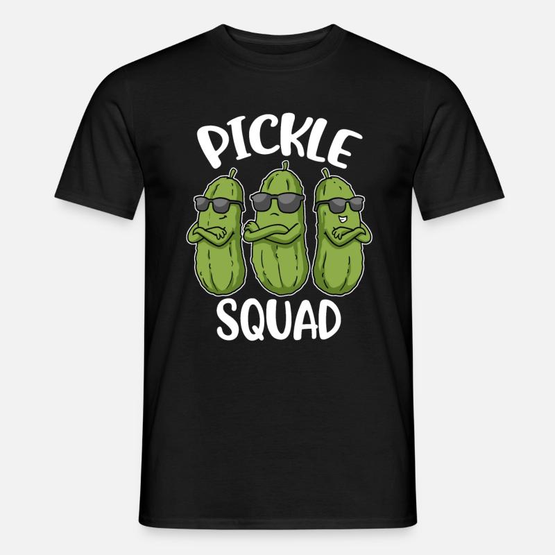 Pickle Squad Gurke Geschenk - Männer T-Shirt - Schwarz