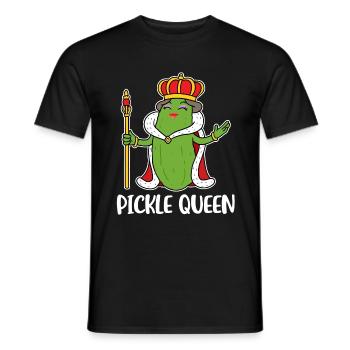 Pickle Queen Cucumber Gift - Men's T-Shirt - black - Front - AI Model Male 178 light (178cm)