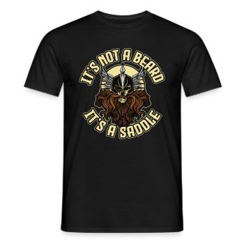 Its Not A Beard Its A Saddle Bart Geschenk - Männer T-Shirt - Schwarz - Vorne - AI Model Male 178 light (178cm)