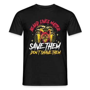 Beard Lives Matter Bart Geschenk - Männer T-Shirt - Schwarz - Vorne - AI Model Male 178 light (178cm)