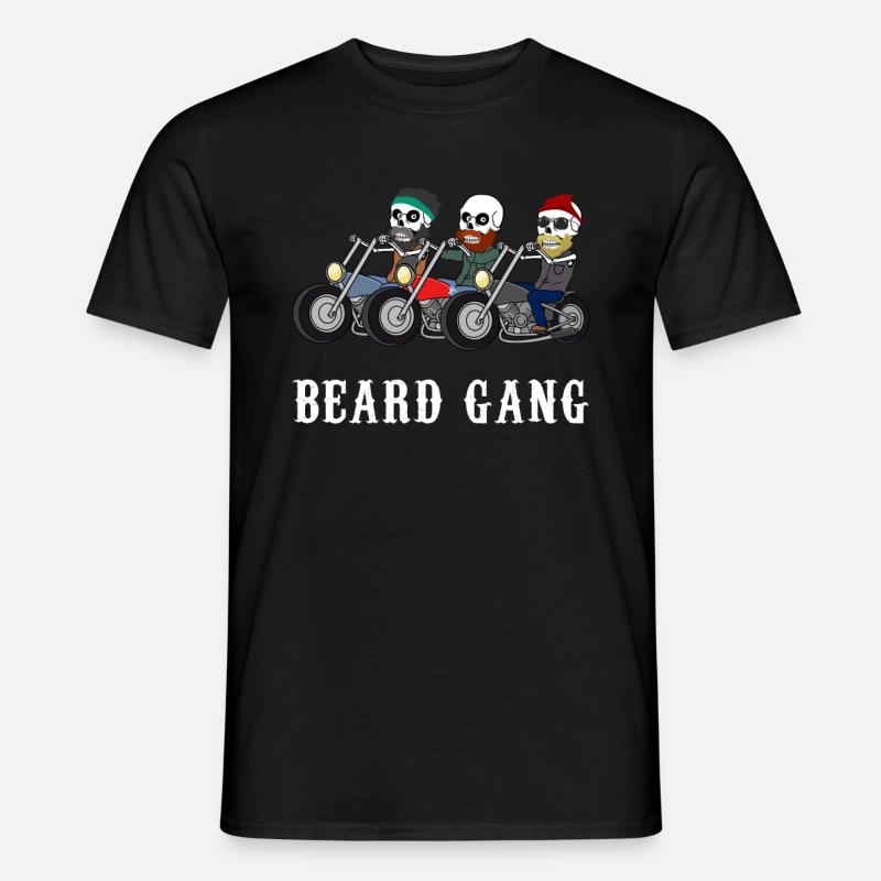 Beard Gang Bart Geschenk - Männer T-Shirt - Schwarz