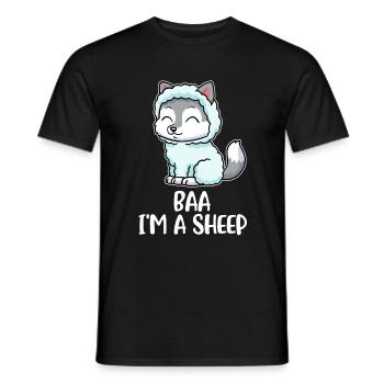 Baa Im A Sheep Sheep Gift - Men's T-Shirt - black - Front - AI Model Male 178 light (178cm)