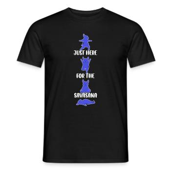 Just Here For The Savasana Yoga Gift - Men's T-Shirt - black - Front - AI Model Male 178 light (178cm)