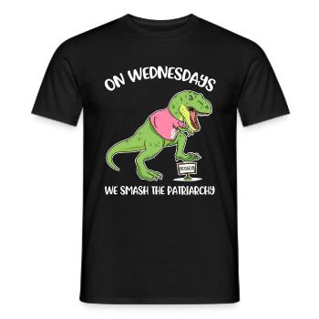 We Smash The Patriarchy Feminism Gift - Men's T-Shirt - black - Front - AI Model Male 178 light (178cm)