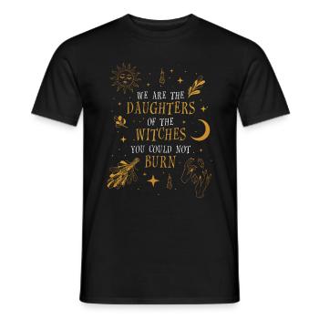 Daughters Of The Witches Wicca Gift - Men's T-Shirt - black - Front - AI Model Male 178 light (178cm)
