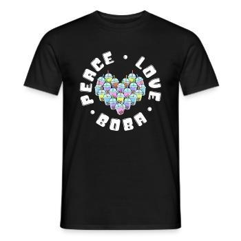 Peace Love Boba Boba Gift - Men's T-Shirt - black - Front - AI Model Male 178 light (178cm)