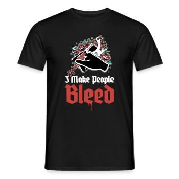 Je fais saigner les gens Tatouage Cadeau - T-shirt homme - noir - Devant - AI Model Male 178 light (178cm)