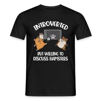 Introverted Hamsters Introvertiert Geschenk - Männer T-Shirt - Schwarz - Vorne - AI Model Male 178 light (178cm)