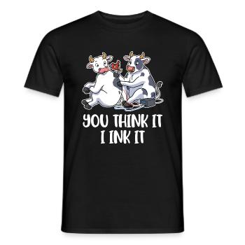 You Think It I Ink It Tattoo Gift - T-shirt homme - noir - Devant - AI Model Male 178 light (178cm)