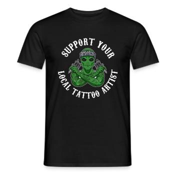 Local Tattoo Artist Tätowierung Geschenk - Männer T-Shirt - Schwarz - Vorne - AI Model Male 178 light (178cm)
