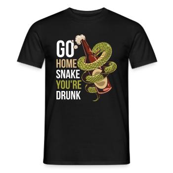 Go Home Snakes Youre Drunk Snakes Gift - Men's T-Shirt - black - Front - AI Model Male 178 light (178cm)