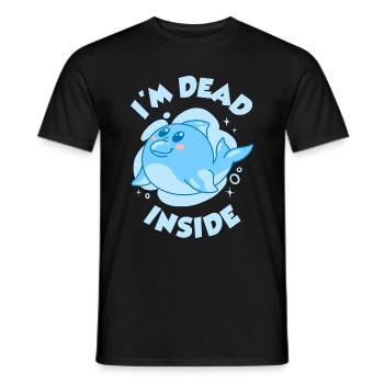 In the Dead Inside Dolphin Dolphin Gift - Men's T-Shirt - black - Front - AI Model Male 178 light (178cm)