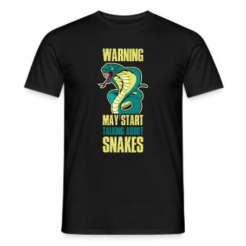 May Start Talking About Snakes Snakes Gift - Men's T-Shirt - black - Front - AI Model Male 178 light (178cm)