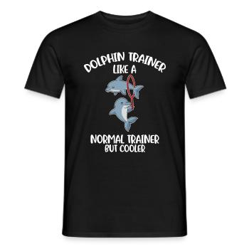 Dolphin Trainer Dolphin Cadeau - T-shirt homme - noir - Devant - AI Model Male 178 light (178cm)