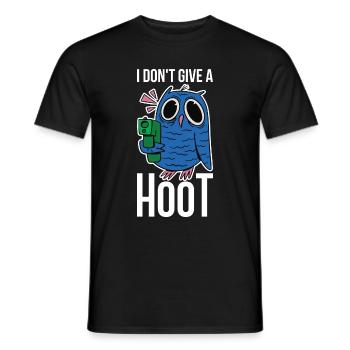 I Dont Give A Hoot Owl Gift - Men's T-Shirt - black - Front - AI Model Male 178 light (178cm)