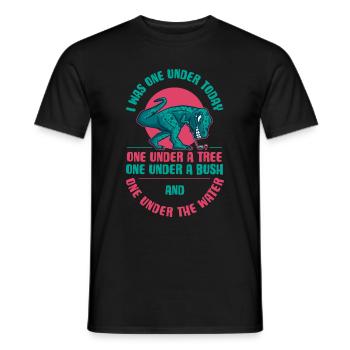 I Was One Under Today Golf Golf Gift - Men's T-Shirt - black - Front - AI Model Male 178 light (178cm)