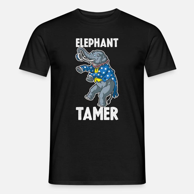 Elephant Tamer Elefant Geschenk - Männer T-Shirt - Schwarz