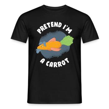 Pretend im A Carrot Carrot Gift - Men's T-Shirt - black - Front - AI Model Male 178 light (178cm)