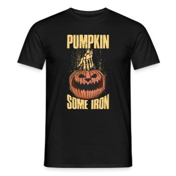 Citrouille Un cadeau de citrouille d’Halloween en fer - T-shirt homme - noir - Devant - AI Model Male 178 light (178cm)