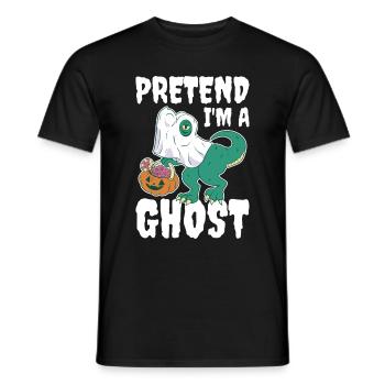 Pretend in A Ghost Spirit Gift - Men's T-Shirt - black - Front - AI Model Male 178 light (178cm)