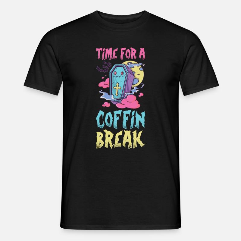 Time For A Coffin Break Vampir Geschenk - Männer T-Shirt - Schwarz
