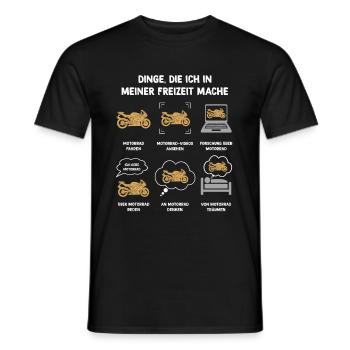 Meine Freizeit v2 37 Motorrad - Männer T-Shirt - Schwarz - Vorne - AI Model Male 178 light (178cm)