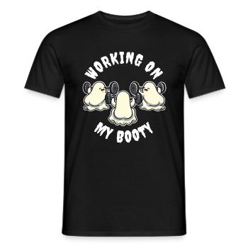 Working On My Booty Geist Geschenk - Männer T-Shirt - Schwarz - Vorne - AI Model Male 178 light (178cm)
