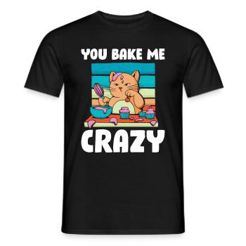 You Bake Me Crazy Baking Gift - T-shirt homme - noir - Devant - AI Model Male 178 light (178cm)