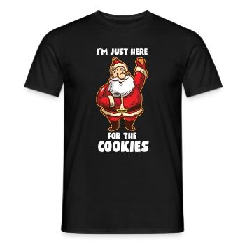 In Just Here For The Cookies Cookie Gift - Men's T-Shirt - black - Front - AI Model Male 178 light (178cm)