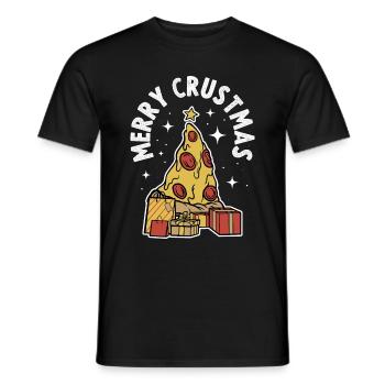Pizza Christmas Weihnachtsessen Geschenk - Männer T-Shirt - Schwarz - Vorne - AI Model Male 178 light (178cm)