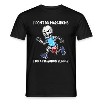 I Do A Marathon Runner Marathon Gift - Men's T-Shirt - black - Front - AI Model Male 178 light (178cm)