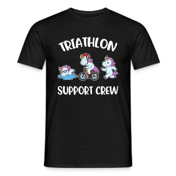 Cadeau de triathlon Équipe de soutien au triathlon - T-shirt homme - noir - Devant - AI Model Male 178 light (178cm)