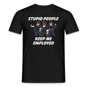 Stupid People Prison Gift - Men's T-Shirt - black - Front - AI Model Male 178 light (178cm)