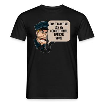 Cadeau de prison vocal d’agent correctionnel - T-shirt homme - noir - Devant - AI Model Male 178 light (178cm)