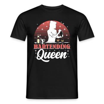 Reine du barman - T-shirt homme - noir - Devant - AI Model Male 178 light (178cm)