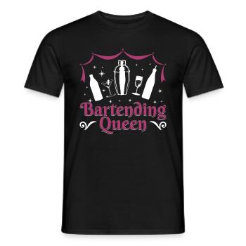 Reine du barman - T-shirt homme - noir - Devant - AI Model Male 178 light (178cm)