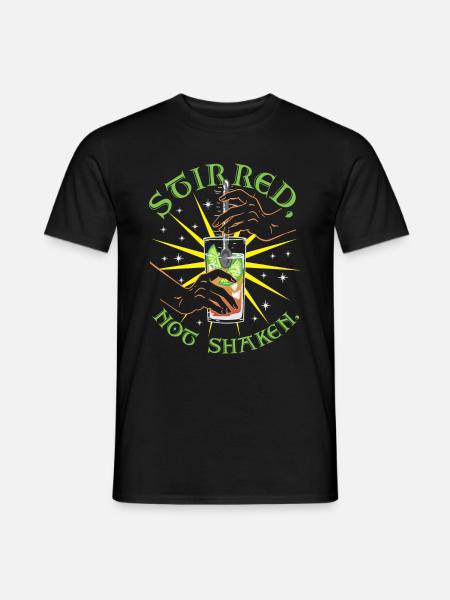 Stirred Shaken - Männer T-Shirt - Schwarz