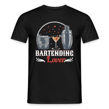 Amateur de barman - T-shirt homme - noir - Devant - AI Model Male 178 light (178cm)