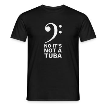 It's a Euphonium not a Tuba Eufonium Funny Spruch - Männer T-Shirt - Schwarz - Vorne - AI Model Male 178 light (178cm)