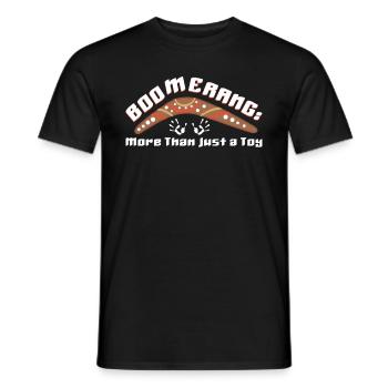 Boomerang: More Than a Toy - Men's T-Shirt - black - Front - AI Model Male 178 light (178cm)