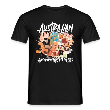 Australian Aboriginal - Männer T-Shirt - Schwarz - Vorne - AI Model Male 178 light (178cm)