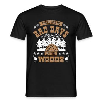 There are no bad days in the woods - Männer T-Shirt - Schwarz - Vorne - AI Model Male 178 light (178cm)