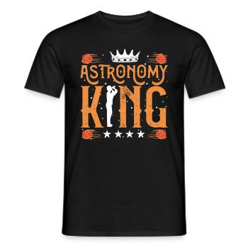 Astrophysics King - Men's T-Shirt - black - Front - AI Model Male 178 light (178cm)