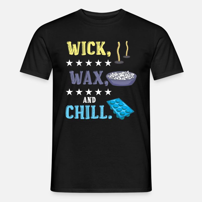 Væge, voks og chill. - Mænd T-shirt - sort