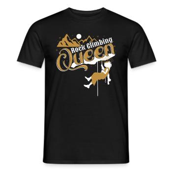 Rock Climbing Queen - Men's T-Shirt - black - Front - AI Model Male 178 light (178cm)