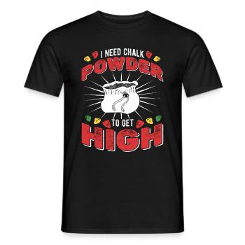 J’ai besoin de poudre de craie pour planer - T-shirt homme - noir - Devant - AI Model Male 178 light (178cm)