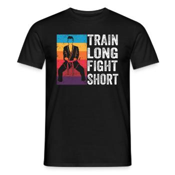 Train Long Fight kurz - Männer T-Shirt - Schwarz - Vorne - AI Model Male 178 light (178cm)