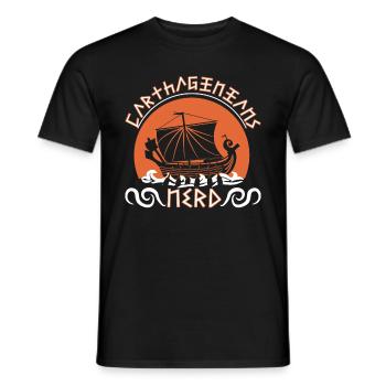 Karthager Nerd - Männer T-Shirt - Schwarz - Vorne - AI Model Male 178 light (178cm)