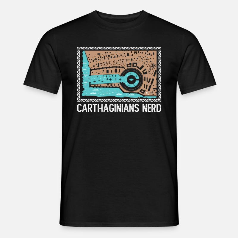 Karthager Nerd - Männer T-Shirt - Schwarz