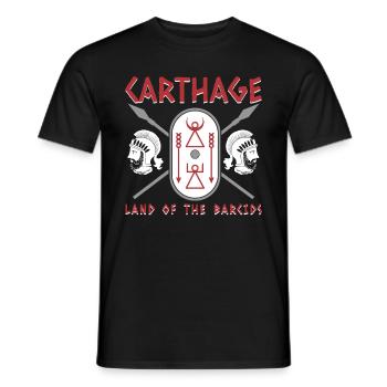 Karthago, Land der Barkiden - Männer T-Shirt - Schwarz - Vorne - AI Model Male 178 light (178cm)